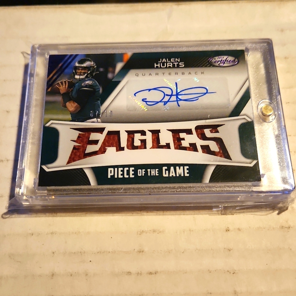Jalen Hurts Certified Auto # 7/10